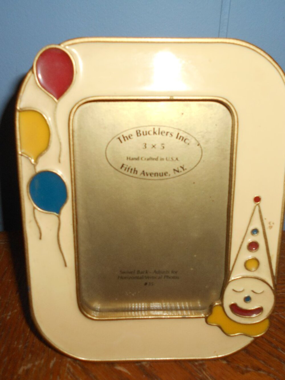 Picture Frame- Clown & Balloons 3x5 Standing